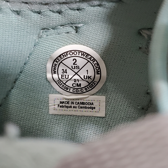 Keen Girls Moxie Hiking Water Sandals Grey Mint Green Size 2 Big Kid Youth Kids - Picture 9 of 10
